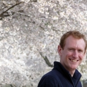 Jordan with cherry blossoms in Korea